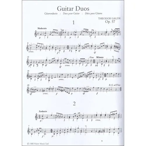 Guitar Duos, Book 1 Opus 57