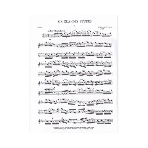 6 Grandes Etudes For Flute Op.10