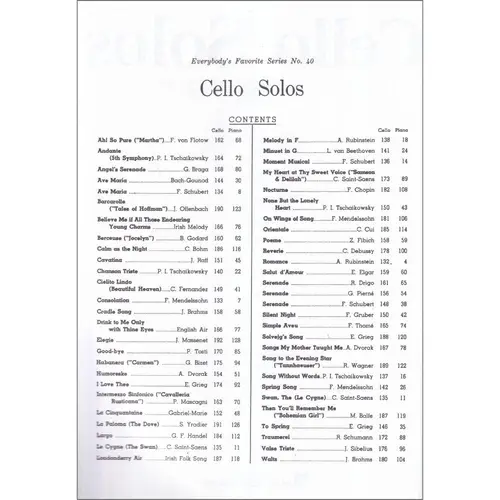 Cello Solos
