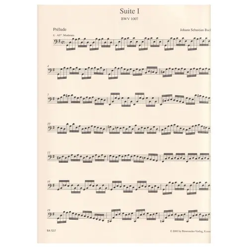 6 Suites A Violoncello Solo - Bwv 1007-1012 - Urtext