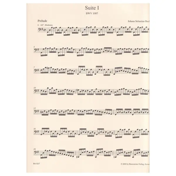 6 Suites A Violoncello Solo - Bwv 1007-1012 - Urtext