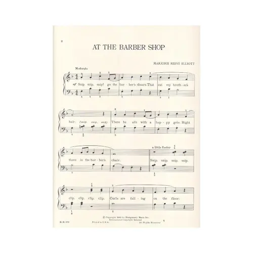 At The Barber Shop for piano