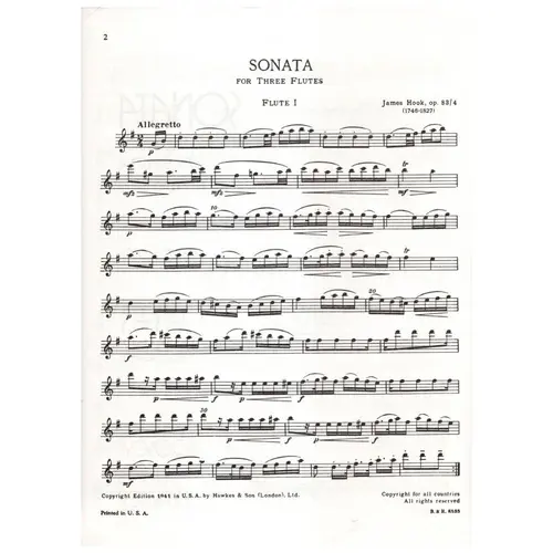 Sonata G Maior Op.83 N.4  - Three Flutes