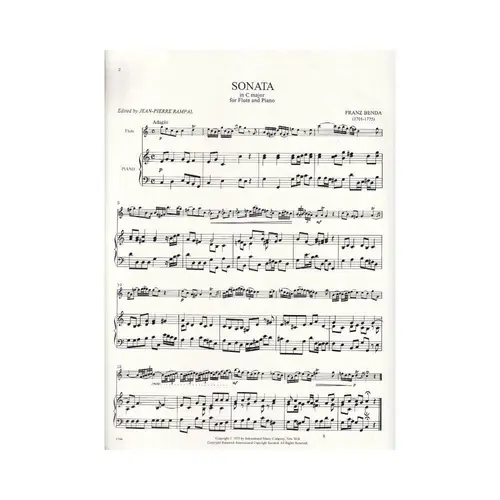 Sonata In C Major For Flute And Piano