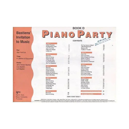 Piano Party - Book D