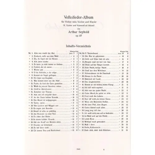 Volkslieder-Album - 57 Beliebte Melodien - Op.137