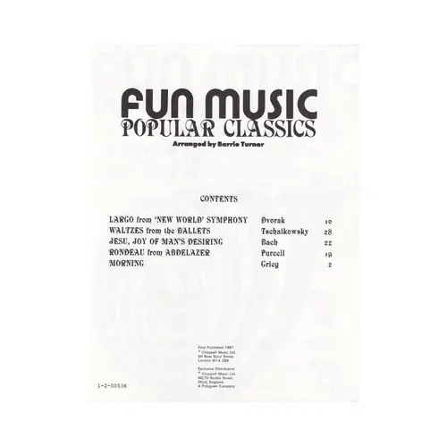 Fun Music - Popular Classics - Trumpet