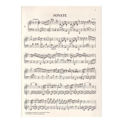 Piano Sonatas - Selection Vol.1 - Urtext