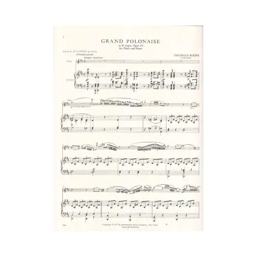 Grand Polonaise In D Major For Flute - Op.16