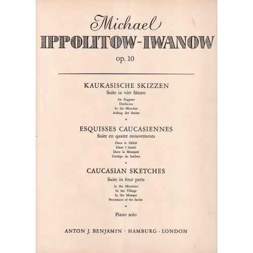 Kaukasische Skizzen - Op.10