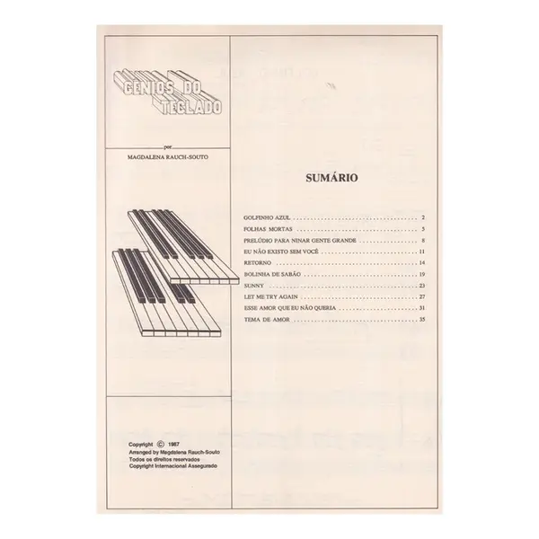 Repertório Musical para Piano Teclado e Órgão- Vol.1