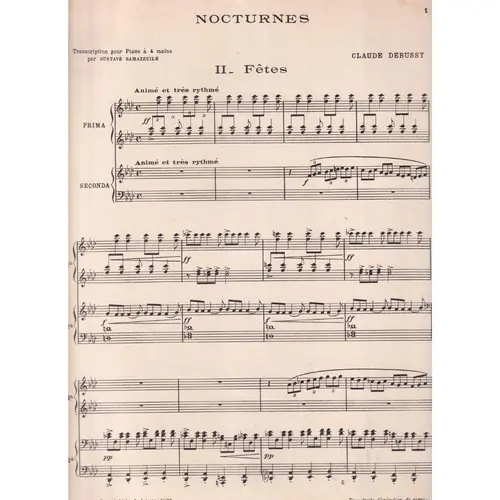 Fetes - Nocturnes N.2 - Piano-4M  (Edição Antiga)