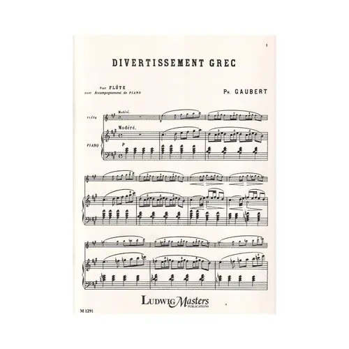 Divertissement Grec For Flute And Piano