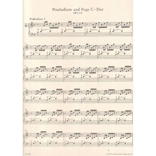 Das Wohltemperierte Klavier - Vol.1 - BWV 846-69