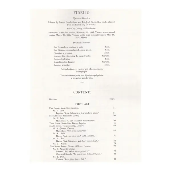 Fidelio - Full Score