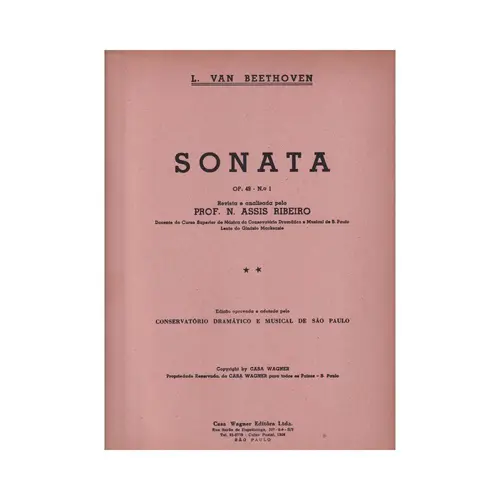 Sonata Op.49 N.1 para piano - Exemplar Antigo