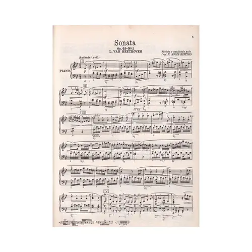 Sonata Op.49 N.1 para piano - Exemplar Antigo