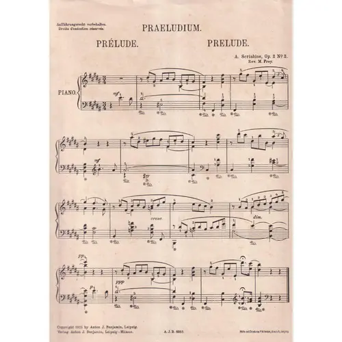 Praludium - Op.2 N.2  (Edição Antiga)