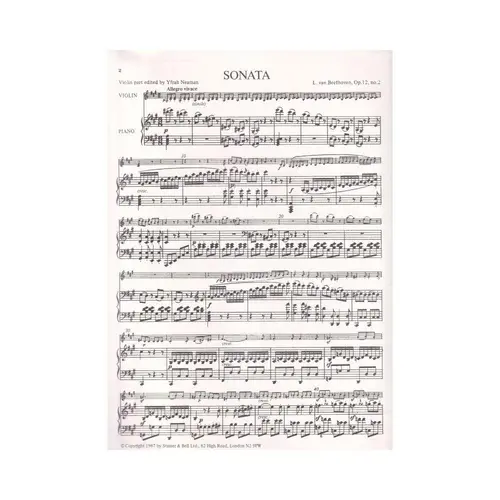 Sonata In A  Op.12 N.2 - Violin And Piano