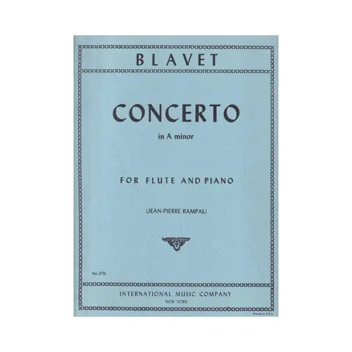 Concerto In A Minor For Flute