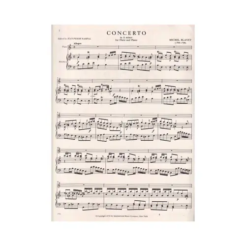 Concerto In A Minor For Flute
