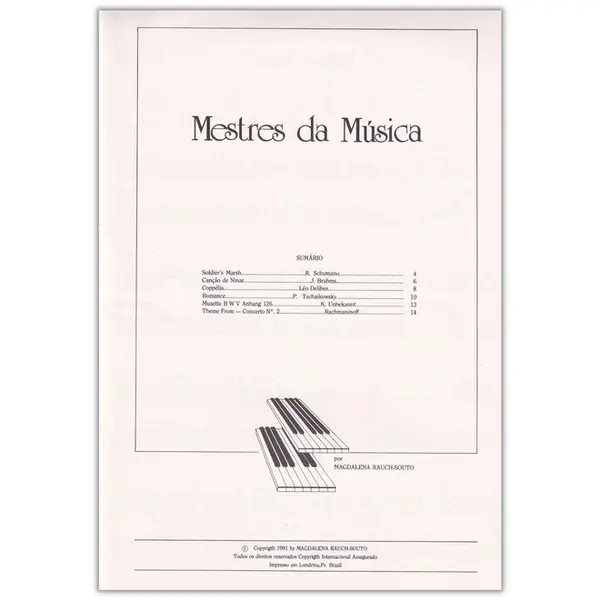 Compositores Famosos album 1 - 1° e 2° ano fundamental Piano