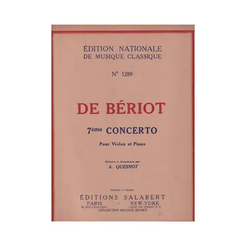 7Eme Concerto Pour Violon Et Piano - Exemplar Antigo