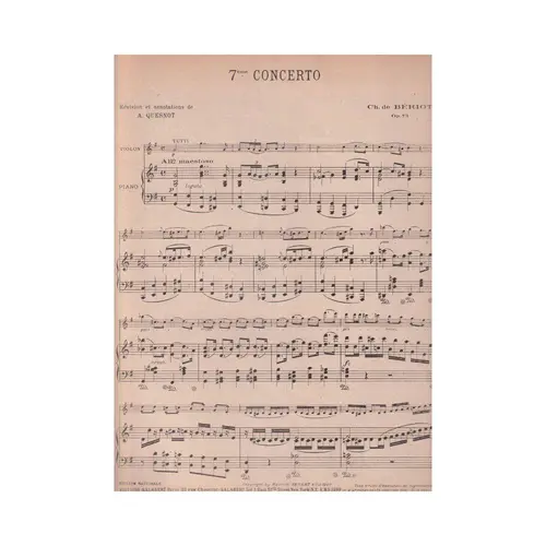 7Eme Concerto Pour Violon Et Piano - Exemplar Antigo