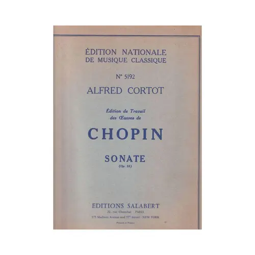 Sonate - Op.35    (Rev.Cortot)