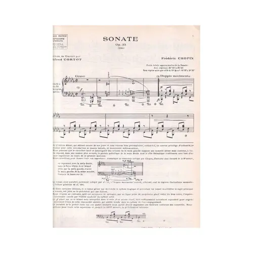 Sonate - Op.35    (Rev.Cortot)