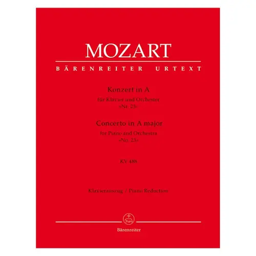 Concerto n.23 in A major for piano and orchestra KV 488 - Piano Reduction