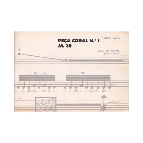 Peça Coral N.1 - M.30 para coro a capela