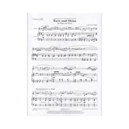 Rain And Shine For Flute And Piano