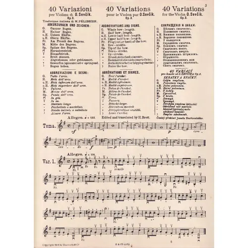 Violin Studies - Op.3 - 40 Variations