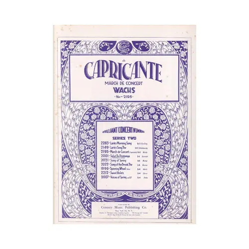 Capricante - March De Concert - Exemplar Antigo
