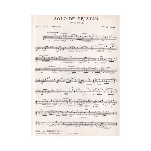 Solo De Tristan Pour Cor Anglais