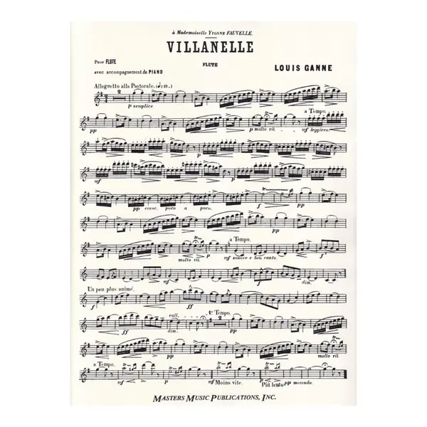 Villanelle For Flute And Piano