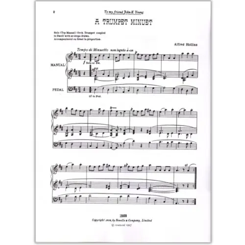 A Trumpet Minuet For Organ