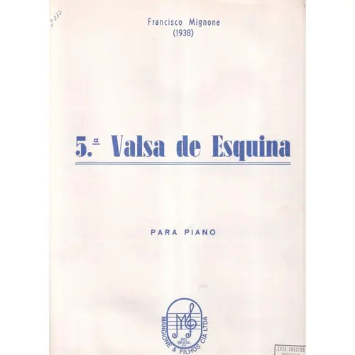 5a.Valsa De Esquina para piano