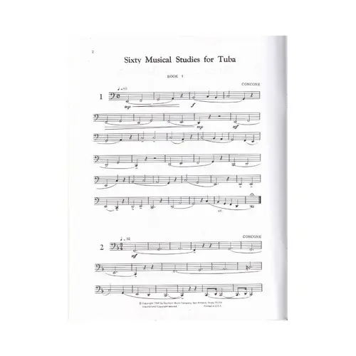 60 Musical Studies For Tuba Book 1