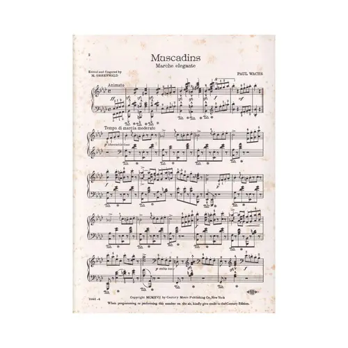Muskadins para piano - Marche Elegante