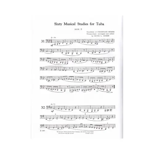60 Musical Studies For Tuba Book II