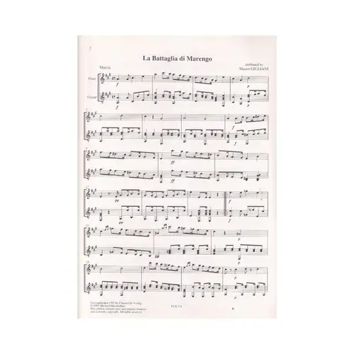 Battaglia Di Maregno For Flute E Guitar