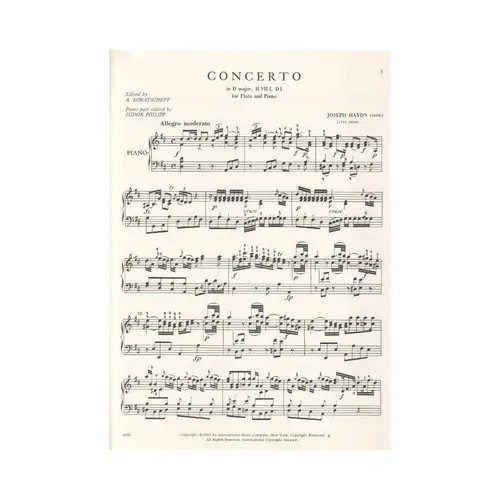 Concerto In D Major For Flute And Piano