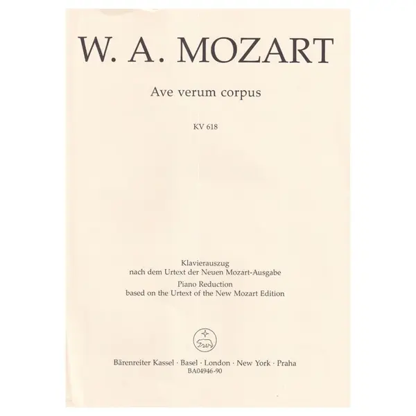 Ave Verum Corpus - Kv 618 (Canto E Piano)