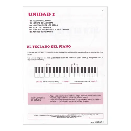 Curso De Piano para Principiantes Adultos - Nivel 1