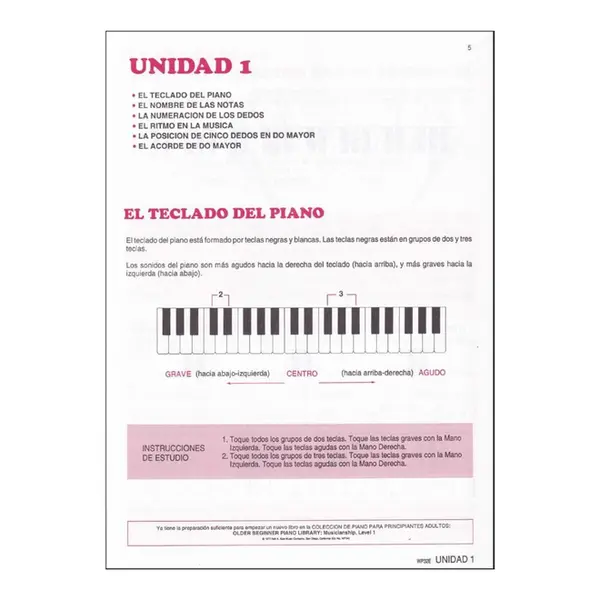 Curso De Piano para Principiantes Adultos - Nivel 1