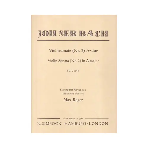 Violin Sonata N.2 In A Major - Bwv 1015