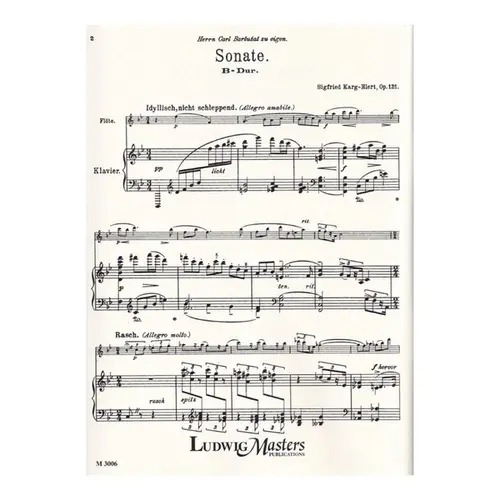 Sonata In B Flat For Flute And Piano Op.121