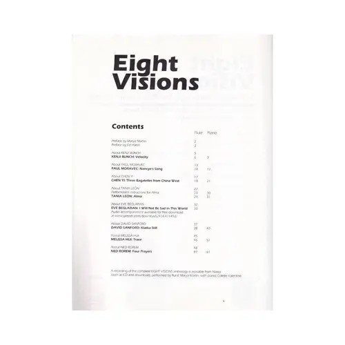Eight Vision - A New Anthology For Flute And Piano